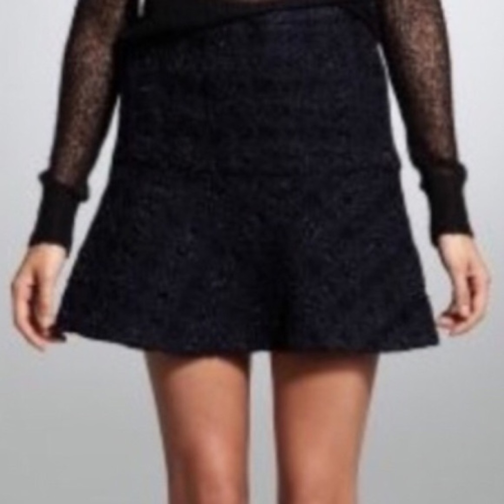 Kenneth Cole blue and black tweed skirt Size 8
